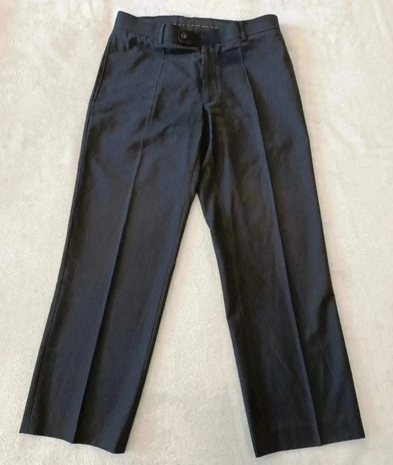 Traje preto listrado branco jaqueta 52 calça 44 – photo 3